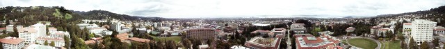 From the top you can see some thirty or more rooftops around campus.